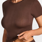 SOULVOR Short Sleeve Crew Neck T-Shirt Hazelnut