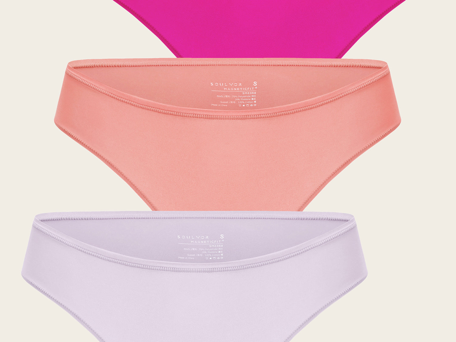 Women's Cheeky High Cut Bikini 3 Pack Chic 2 (3pack)