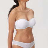 Women's Underwire Strapless Bra White @model_info:E1