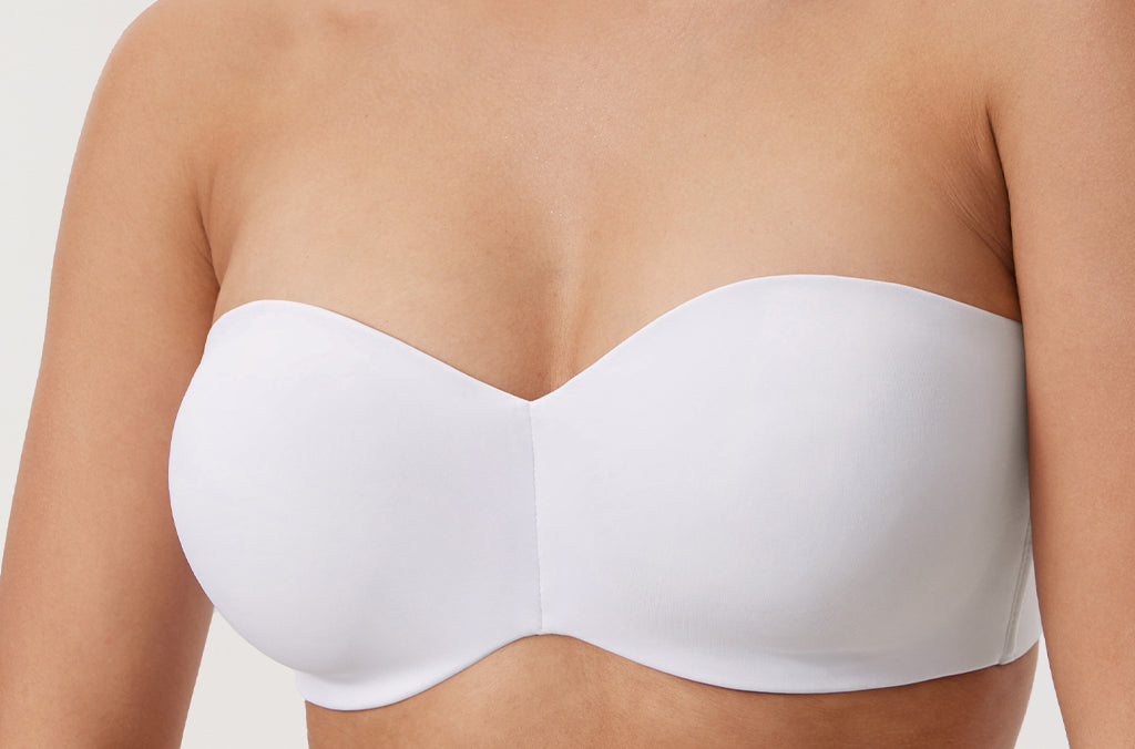 Women's Underwire Strapless Bra White @model_info:E3