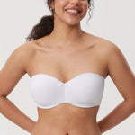 Women's Underwire Strapless Bra White @model_info:E4