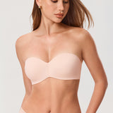 Women's Underwire Strapless Bra Apricot Pink @model_info:ESA1