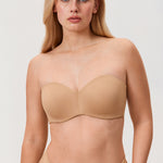Women's Underwire Strapless Bra Natural @model_info:ES1