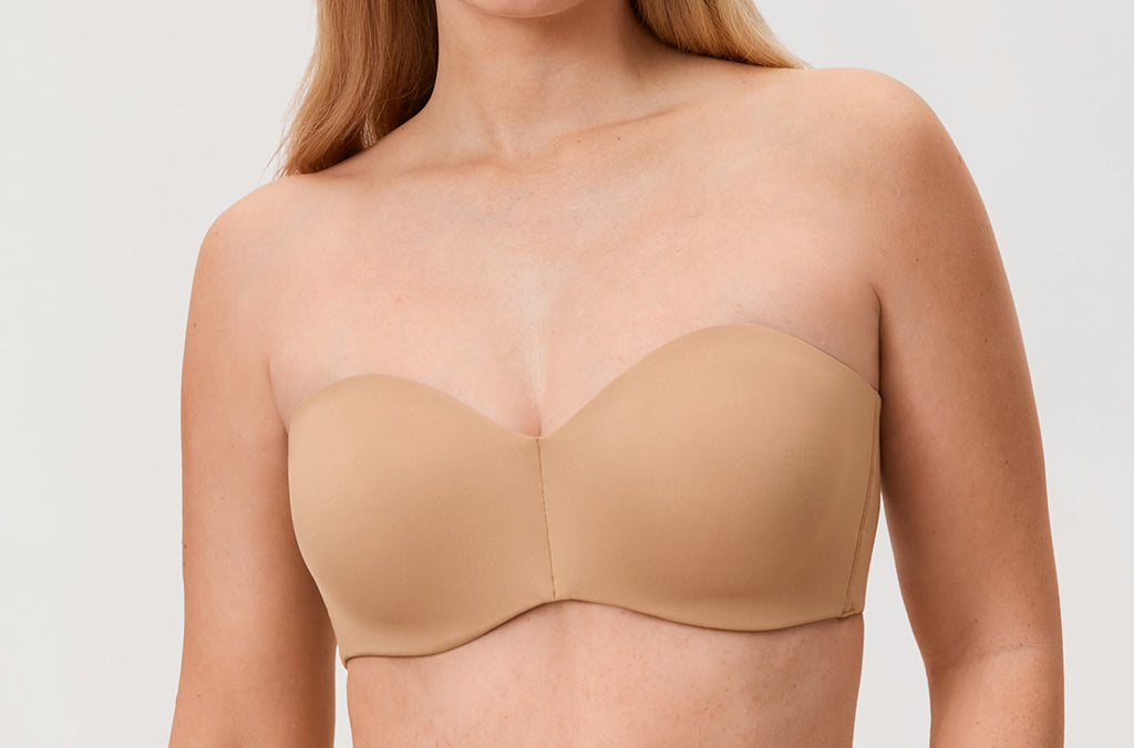 Women's Underwire Strapless Bra Natural @model_info:ES1