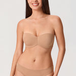 Women's Underwire Strapless Bra Natural @model_info:ESA4