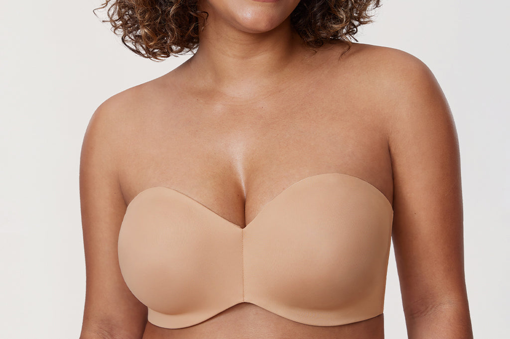 Women's Underwire Strapless Bra Warm Beige