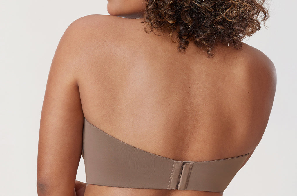 Women's Underwire Strapless Bra Brown Purple @model_info:ES2