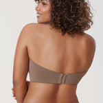 Women's Underwire Strapless Bra Brown Purple @model_info:ES2