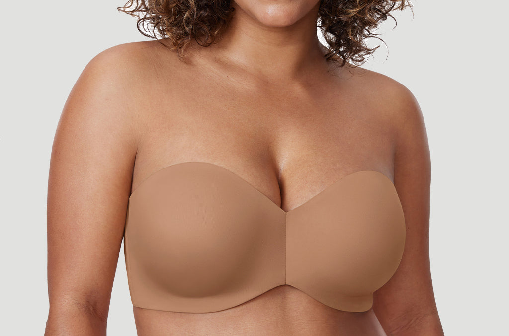 Women's Underwire Strapless Bra Gravel Beige