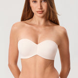 Women's Underwire Strapless Bra Rose White @model_info:ESA1