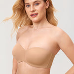 Women's Underwire Strapless Bra Warm Beige
