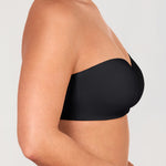 Women's Underwire Strapless Bra Black @model_info:G3