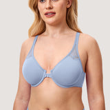 DELIMIRA Women's Front Closure Unlined Bra Moonlight Blue