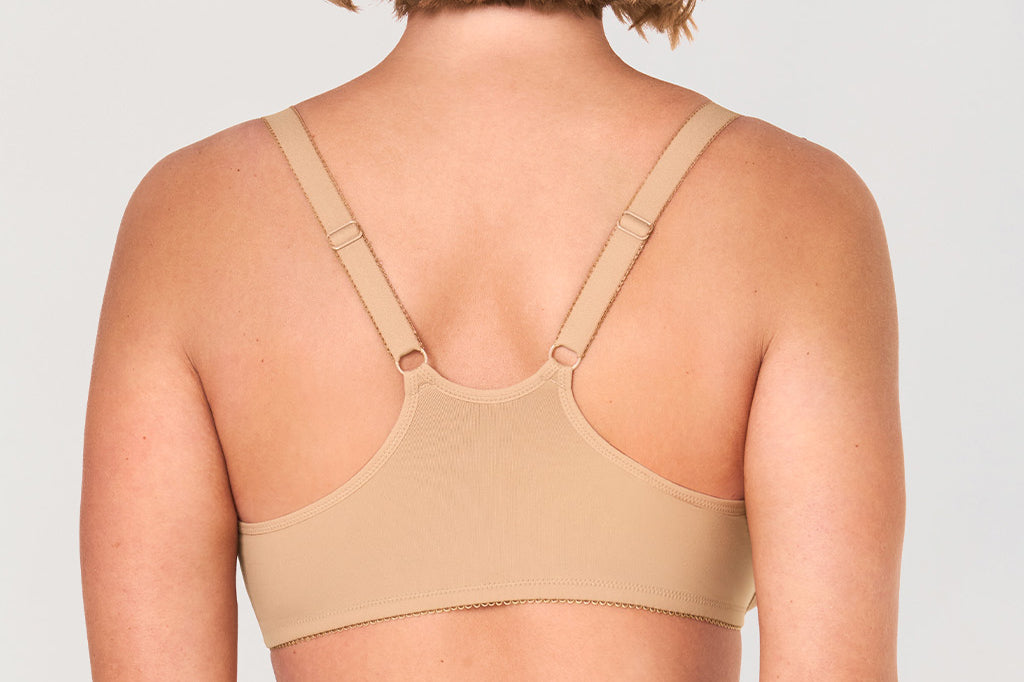 DELIMIRA Women's Front Closure Unlined Bra Natural