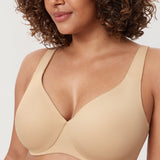 Women's Unlined Minimizer Bra Gravel Beige