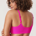 Women's Vintage Lace Front Closure Bra Barely Buff