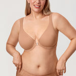 Women's Plunge Back Posture Bra Barely Buff