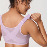 Women's Plunge Back Posture Bra Orchid Hush @model_info:ES3