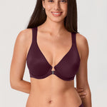 Women's Plunge Back Posture Bra Currant Purple @model_info:ES1