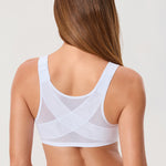 Women's Plunge Back Posture Bra White @model_info:ESA2