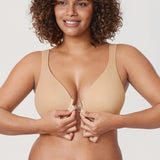 Women's Plunge Back Posture Bra Warm Beige