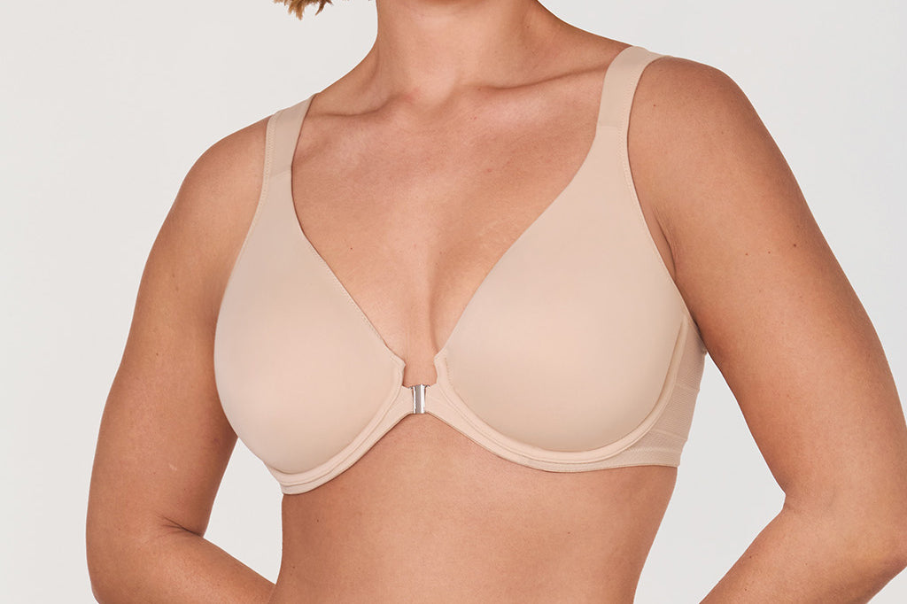 Women's Plunge Back Posture Bra Beige