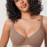 Women's Unlined Balconette Bra Brown Purple