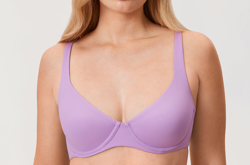 Women's Unlined Balconette Bra Glaze Purple