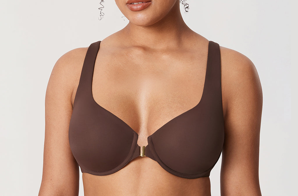 Women's Silky Smooth Front Closure Bra Hazelnut