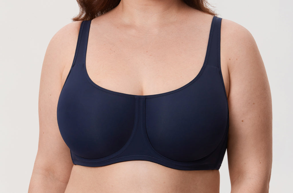 Women's Supportive Full Coverage Bra Deep Ocean Blue