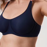 Women's Supportive Full Coverage Bra Deep Ocean Blue