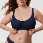 Women's Supportive Full Coverage Bra Deep Ocean Blue