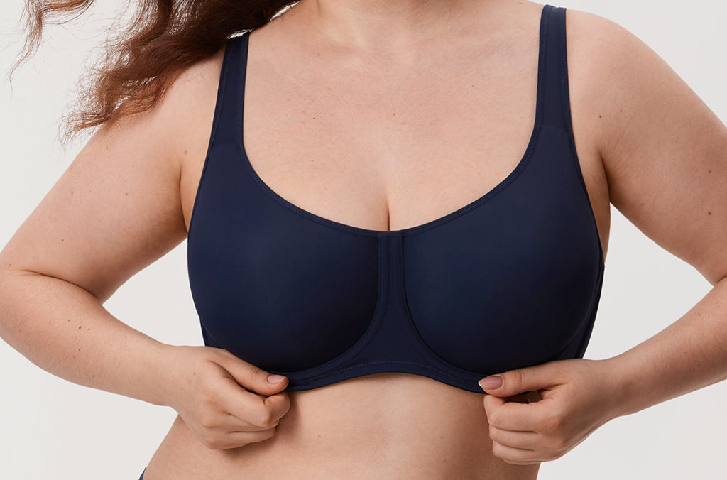 Women's Supportive Full Coverage Bra Deep Ocean Blue