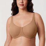 Women's Supportive Full Coverage Bra Gravel Beige