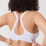 Women's Convertible X-Back Front Closure Bra - Underwire/Unlined/Racerback White