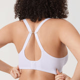 Women's Convertible X-Back Front Closure Bra - Underwire/Unlined/Racerback White