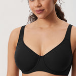 Women's Everyday Full Coverage Underwire Bra Black @model_info:E3