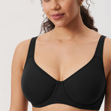 Women's Everyday Full Coverage Underwire Bra Black @model_info:E3