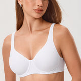 Women's Everyday Full Coverage Underwire Bra White @model_info:ESA4