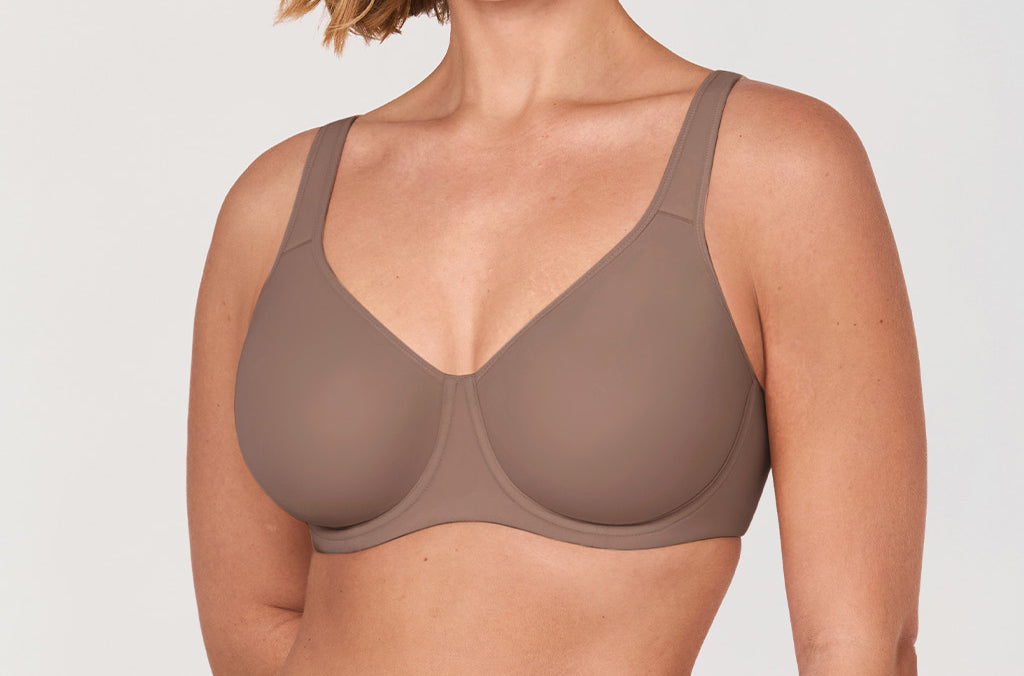 Women's Everyday Full Coverage Underwire Bra Brown Purple @model_info:G1
