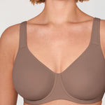 Women's Everyday Full Coverage Underwire Bra Brown Purple @model_info:G3