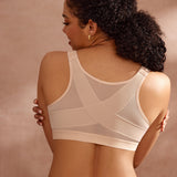 Women's Soft X-shaped Back Posture Bra Soft Tan